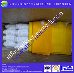 China polyester silk screen printing mesh 43T,55um white/yellow monofilament mesh manufacturers supplier