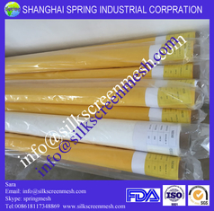 China monofilament polyester screen fabric plain weave printing mesh 7t-200t white/yellow supplier