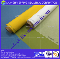 China White/Yellow 43T-80um width 165cm custome silk screen printing /Screen Printing Mesh supplier