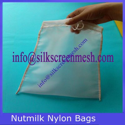 120 micron food grade drawstrings nutmilk mesh bag/nutmilk filter bag/ nutmilk nylon bag