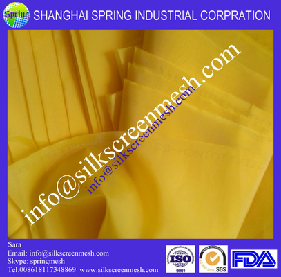 polyester silk screen printing mesh 43T,55um white/yellow monofilament mesh manufacturers