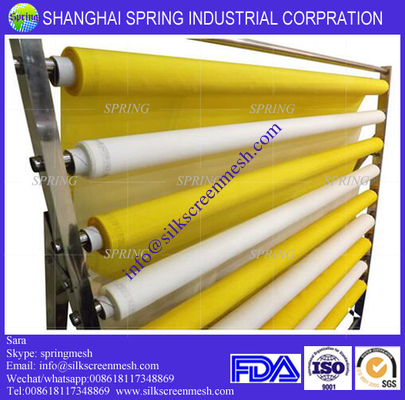 White/Yellow 43T-80um width 165cm custome silk screen printing /Screen Printing Mesh