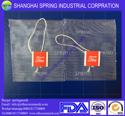 chemical industry Hanging under the blown away soaking 160 micron nylon tea bag filter mesh/filter bags