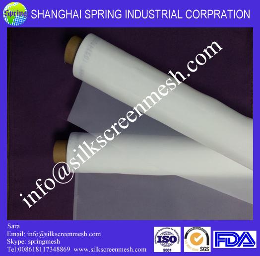 High-quality Polyester Screen Printing Mesh for T-shirts China Supplier DPP64,55um white/yellow