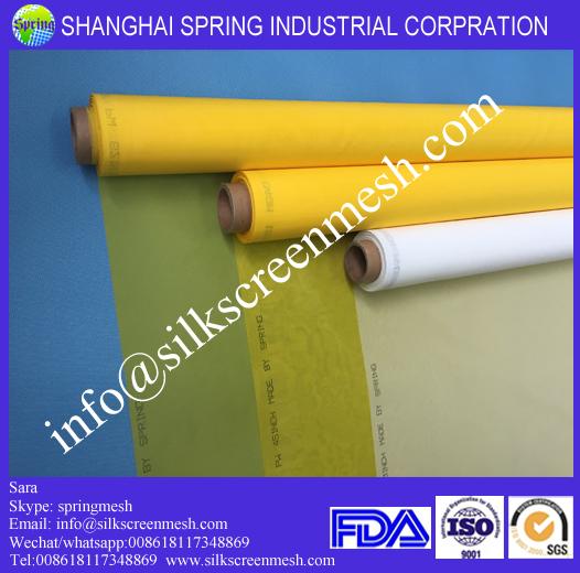 120 mesh count(47T) 100% polyester monofilament custom t shirt silk screen printing mesh/screen printing mesh