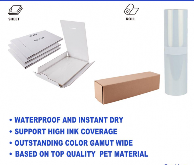 Waterproof Transparent PET Inkjet Film for Screen Printing/Inkjet Film