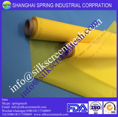 China screen printing on polyester mesh 72T white/yellow 100% polyester bolting cloth supplier