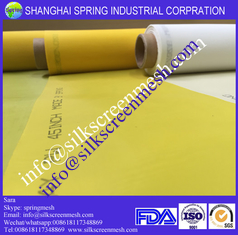 China polyester monofilament plain mesh 120T white/yellow for color designs printing silk screen printing supplier