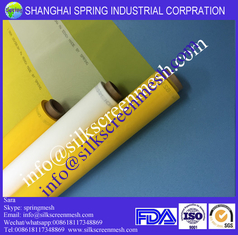 China where to buy silk screen mesh 43T white/yellow plain weave bolting cloth supplier