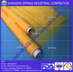 China 72T-48(180mesh) Yellow silk screen mesh fabric/screen printing mesh supplier