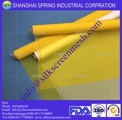 China 110T-40um(280mesh)Yellow polyester stretch mesh /Polyester Screen Printing Mesh supplier