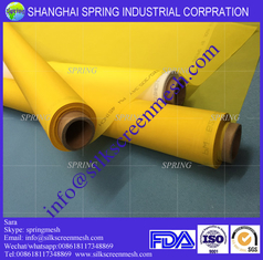 China White/Yellow 72T-48PW malla polyester serigrafia/Polyester Screen Printing Mesh supplier