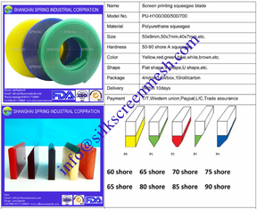 China 75/90/75A Triple layer durometer rubber squeegee for screen printing/Squeegee supplier