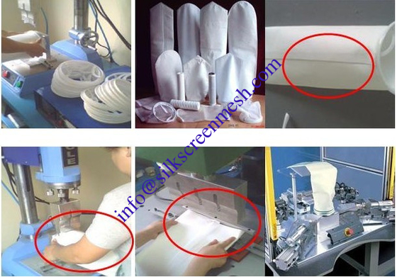 Ultrasonic welding machine for liquid filter bags