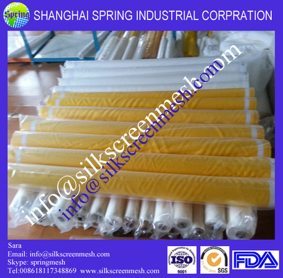 High-quality Polyester Screen Printing Mesh for T-shirts China Supplier DPP64,55um white/yellow