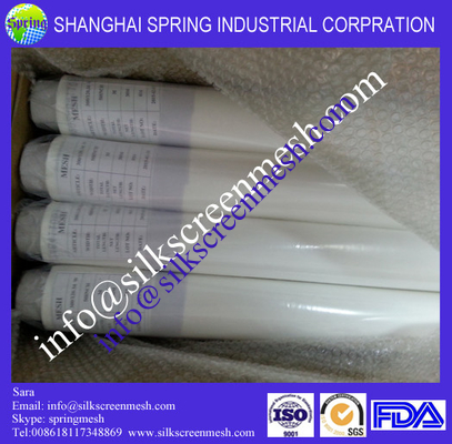 High-quality Polyester Screen Printing Mesh for T-shirts China Supplier DPP64,55um white/yellow