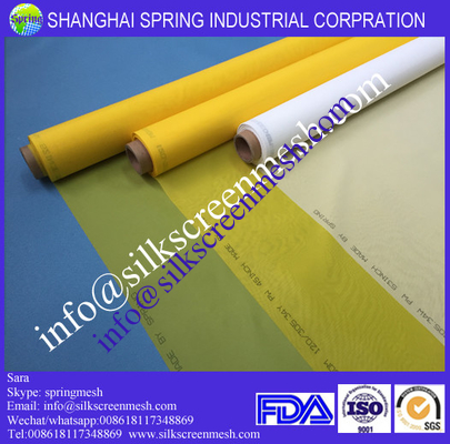 screen mesh for screen printing 120T white/yellow 100% polyester screen mesh