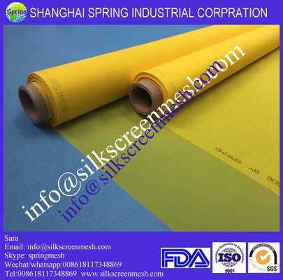 screenprinting mesh 90T white/yellow 100% monofilament polyester mesh