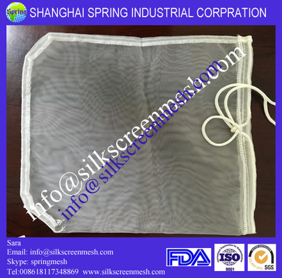 Nylon micron multifilament filter mesh 90T white pleat aluminum foil nylon filter bags