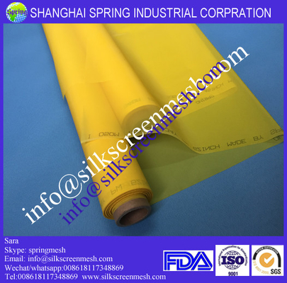 screen printing fabric mesh 68T white/yellow polyester printing mesh for screen printing