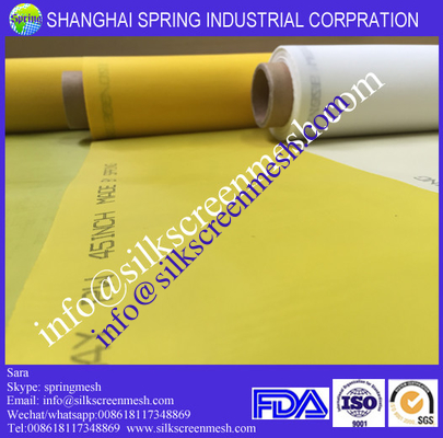 Top manufacturer polyester screen printing mesh 53T/Yellow or White/Polyester screen printing mesh