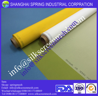 250 Mesh Count(100T) Silk Screen Printing Mesh Fabric/Polyester Screen Printing Mesh