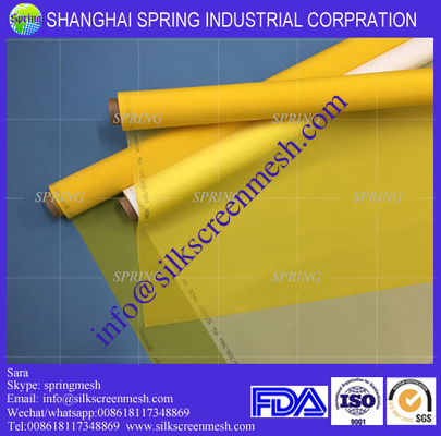 110T-40um(280mesh)Yellow polyester stretch mesh /Polyester Screen Printing Mesh