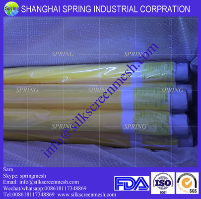 110T-40um(280mesh)Yellow polyester stretch mesh /Polyester Screen Printing Mesh