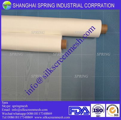 White/Yellow 32T-55PW 100% Monofilament Polyester Screen Printing Mesh Fabric/Screen Printing Mesh