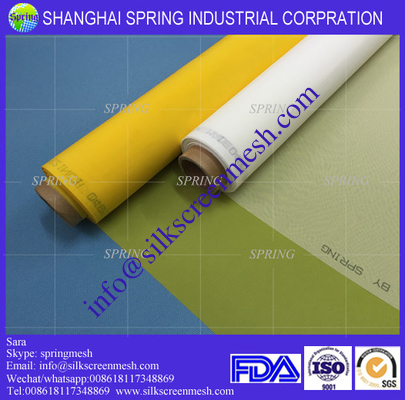 White/Yellow 43T-80um width 165cm custome silk screen printing /Screen Printing Mesh