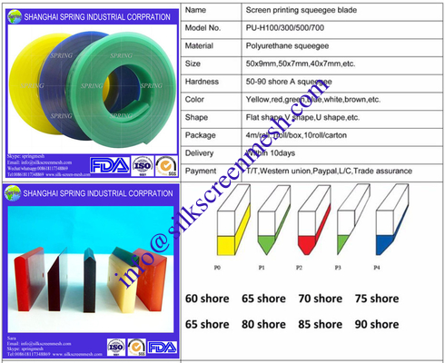 75/90/75A Triple layer durometer rubber squeegee for screen printing/Squeegee