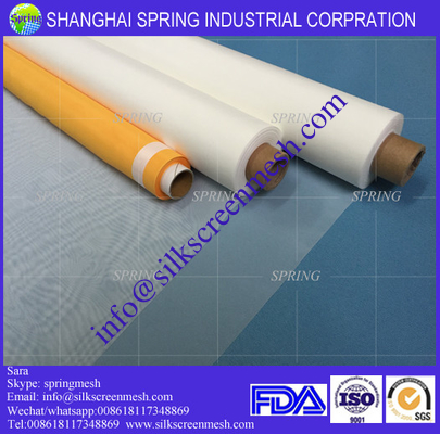 Hote sale Bolting cloth T77-55 146inch white/yellow color polyester screen printing mesh