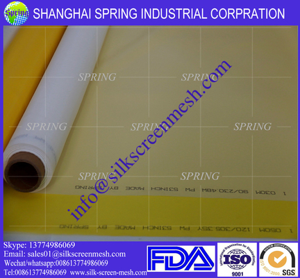 Medical Equipment Printing Material Mesh 300 mesh screen white & yellow color