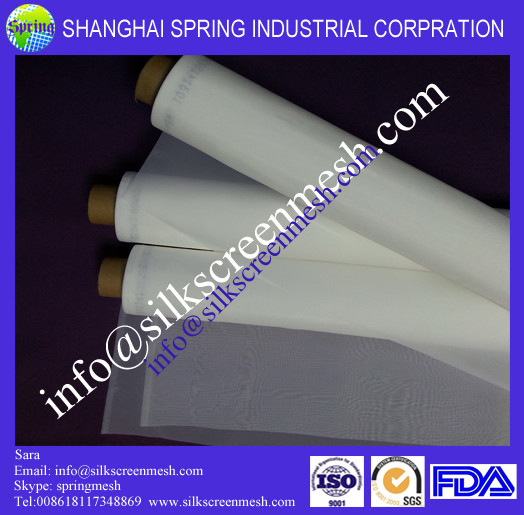 High-quality Polyester Screen Printing Mesh for T-shirts China Supplier DPP64,55um white/yellow