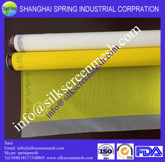 120 mesh silk screen(7T-200T)/ white custom 100%  polyester t shirt silk screen printing mesh