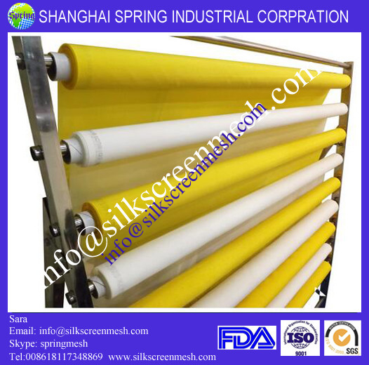 43t  mesh for screen printing/monofilament polyester screen fabric Yellow / White / Black / Orange