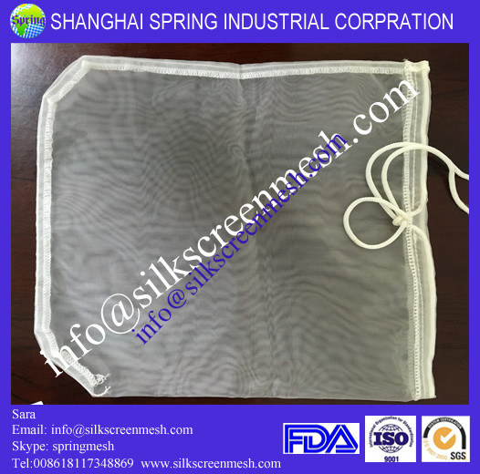 Drawstring nylon filter tea bag/tea bag nylon mesh/food grade nylon mesh nut mill/filter fabric