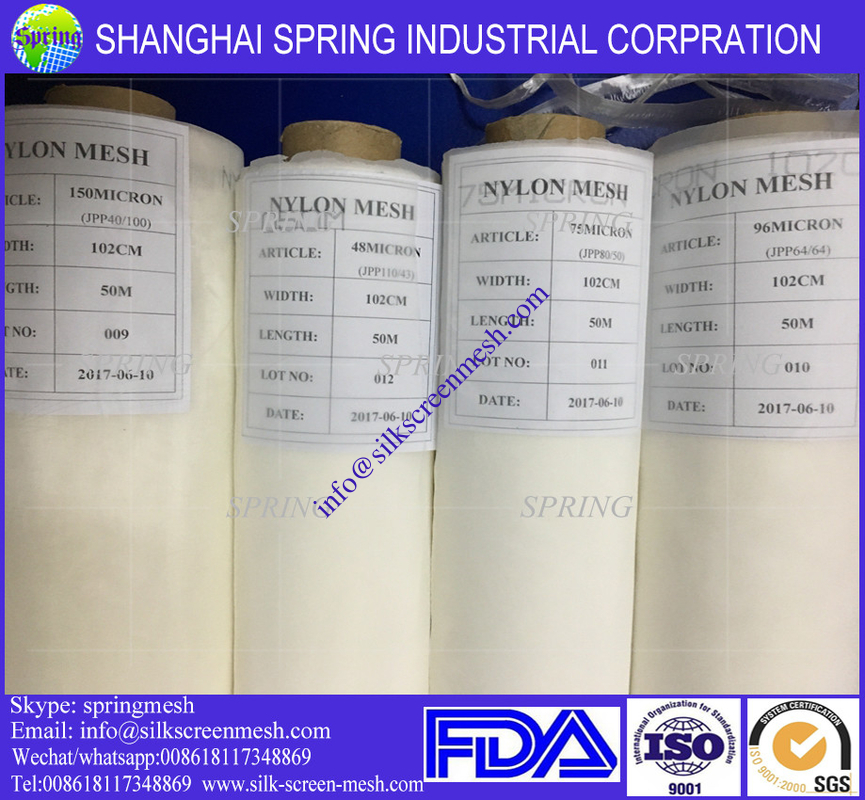 NYLON Printing Mesh  JPP 80T-50 Micron Monofilament White Color Hot Sales