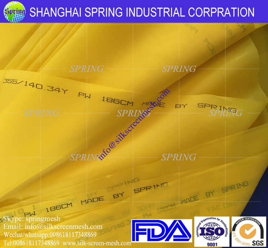 Yellow color 110 monofilament polyester silk screen printing mesh wholesale
