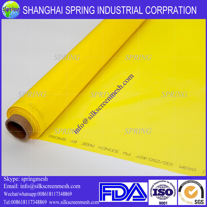 Medical Equipment Printing Material Mesh 300 mesh screen white & yellow color