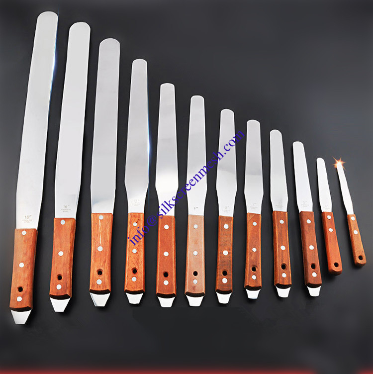 Extra Large Thick Silk Screen Printing Materials 4 - 18 Inch Stainless Steel Ink Knife