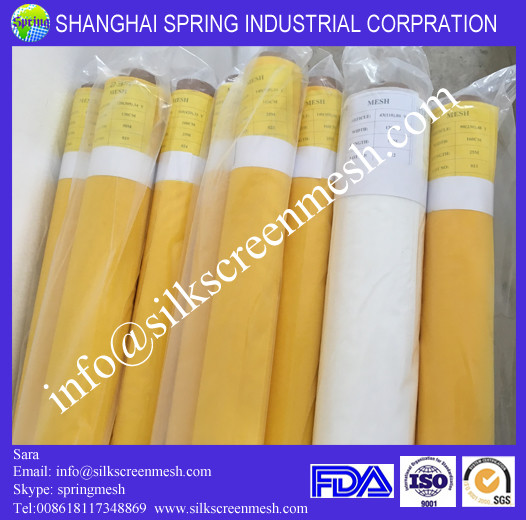 72T48(180mesh) Yellow silk screen mesh fabric/screen printing mesh