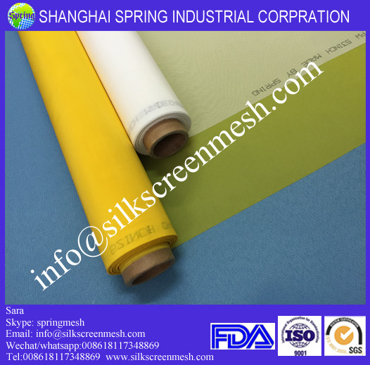 screen printing fabric mesh 68T white/yellow polyester printing mesh