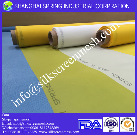 where to buy silk screen mesh 43T white/yellow plain weave bolting cloth
