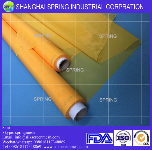 72T48(180mesh) Yellow silk screen mesh fabric/screen printing mesh