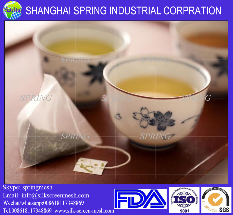 Heat seal empty pyramid tea bag nylon mesh/filter bags