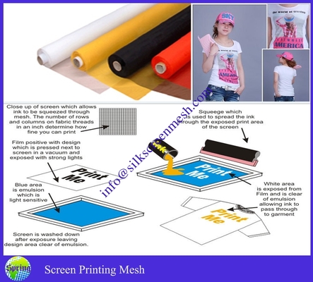 Polyester Screen Printing Mesh bolting cloth 100% poylester DPP120 yellow mesh