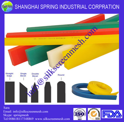 Screen printing squeegee for polyester silk printing mesh PU1