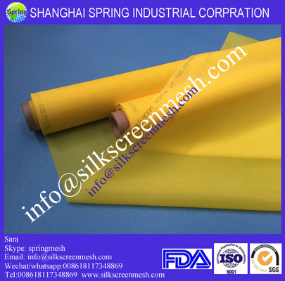 polyester monofilament plain mesh 120T white/yellow for color designs printing silk screen printing