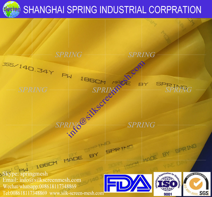 Yellow color 110 monofilament polyester silk screen printing mesh wholesale